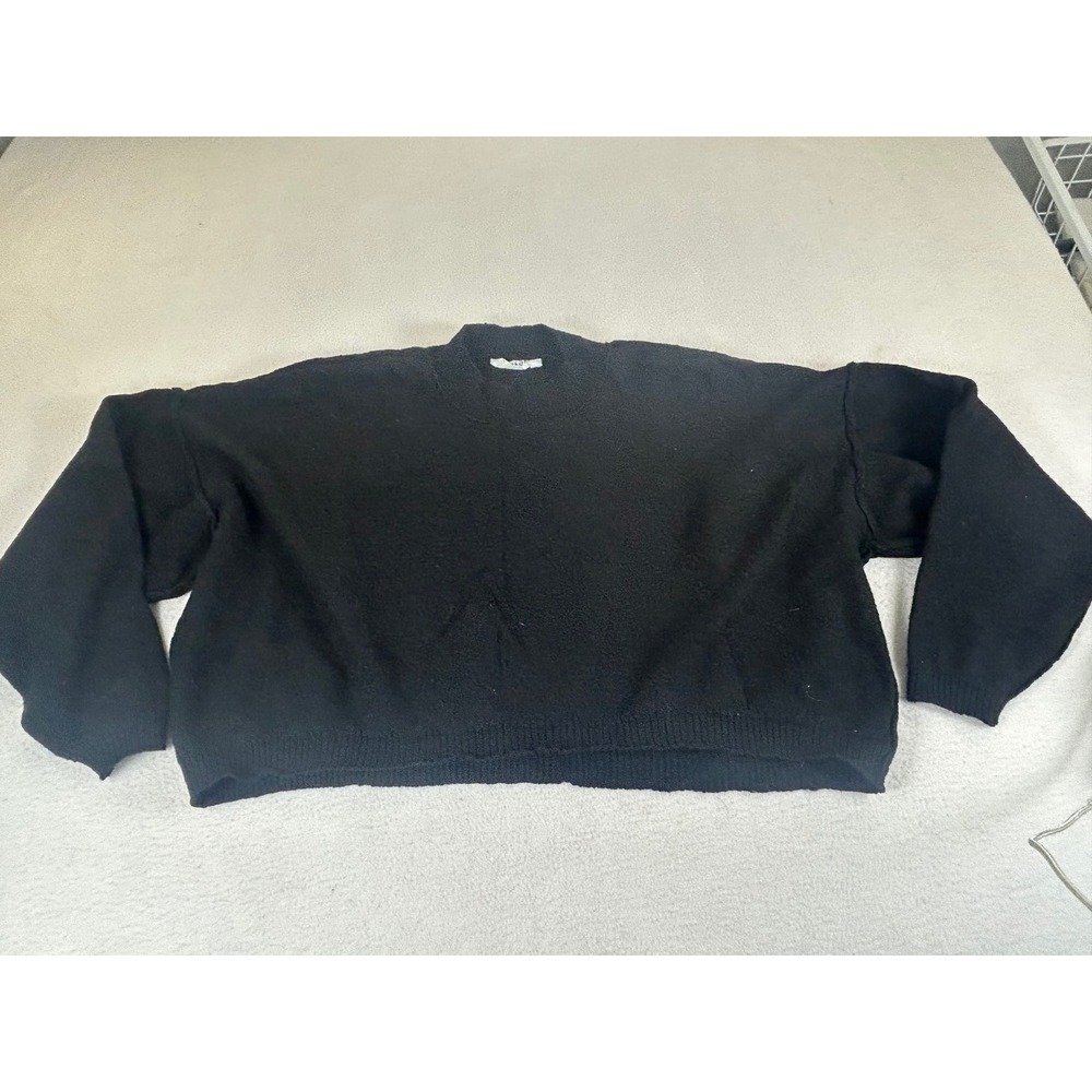 Double Zero Cropped Sweater Women‎ Medium Black Goth